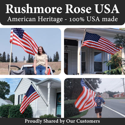 American Flags for Outside 5x8-100% MADE IN THE USA -Indestructible Durable Outdoor Heavy Duty Spun Polyester US Flag -United States Flags Sewn Stripes and Embroidered Stars - FMAA Certified