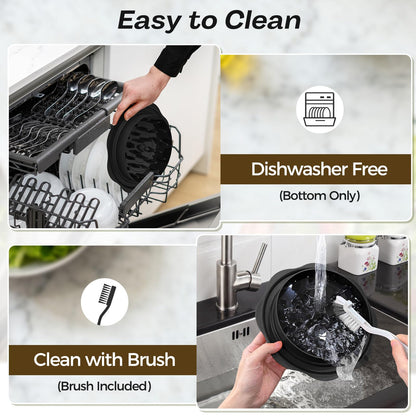 Ukeetap 10" Pro Chicken Shredder Tool Twist Large for Kitchen, BPA-Free Food-Safe Meat Grinder, Visible Chicken Breast Meat Shredder with Strong Anti-Slip Bottom & Ergonomic Handle, Black