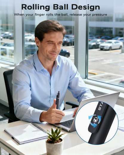 STAGEEK Black Gel Pens, 12Pcs Fine Point Smooth Writing Pens with 3 Extra Refills, Quick Dry Black Ink Pens for Journaling, Office, Note Taking, School Supplies, Nurse Aesthetic(Black)