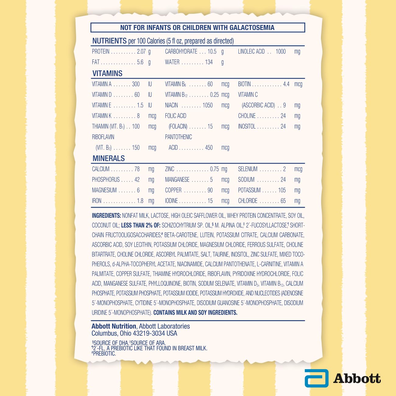 Similac Dual Prebiotic Blend, Baby Formula with Iron, Milk-Based Powder, 0-12 Months, 30.8-oz Can