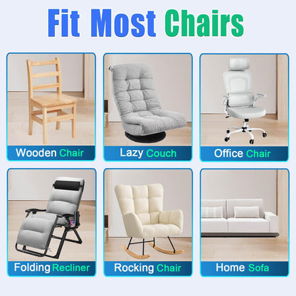 comrelax Shiatsu Back Massager with Heat, Massage Chair Pad Seat Cushion for Stress Relief, Deep Tissue Kneading & Roller, 2 Vibration Motors, Back Waist Hip Massager, PU Leather, with 2 Adapters