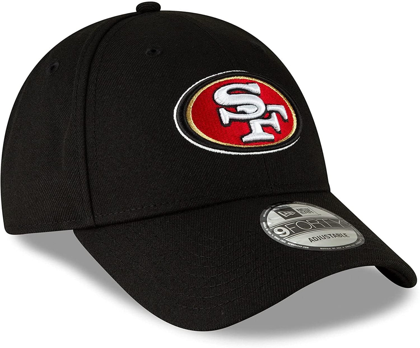 New Era NFL The League 9FORTY Adjustable Hat Cap One Size (US, Alpha, One Size, San Francisco 49ers - Black)