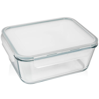 Razab 3300 ml / 112 oz Large Glass Food Storage Containers with Lids, Airtight, Leakproof, BPA Free - Ideal for Meal Prep, Store Leftover & Lunch, Baking Casserole - Freezer, Microwave & Oven Safe