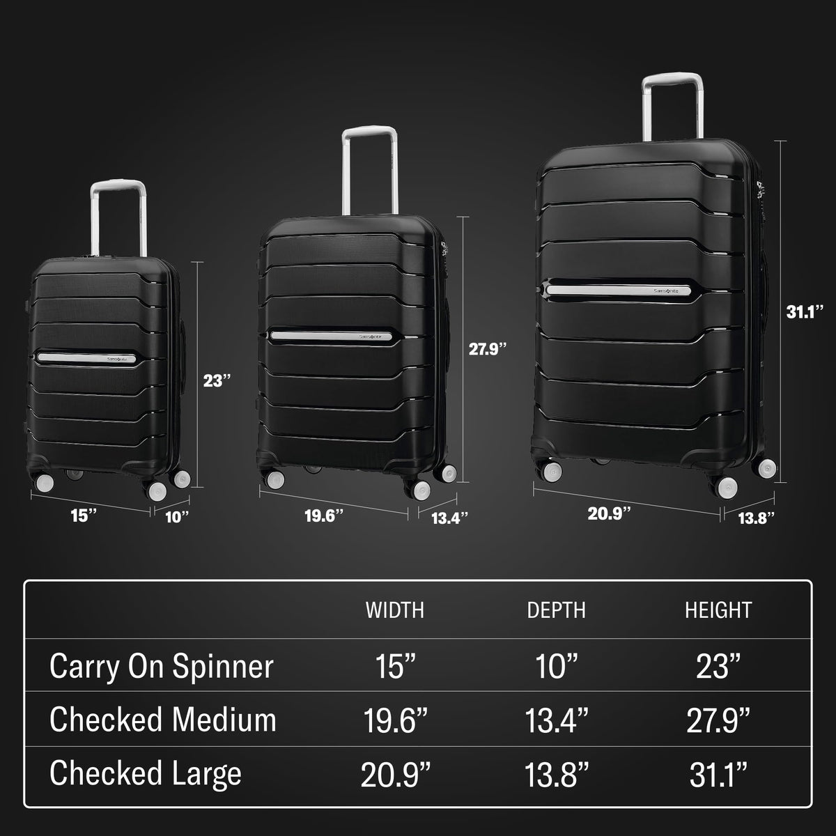 Samsonite Freeform 28-Inch Large Luggage with Dual 360° Spinner Wheels - Checked Suitcase - TSA Lock, Airline-Approved - Lightweight Durable Polypropylene Expandable Hardshell - Light Grey