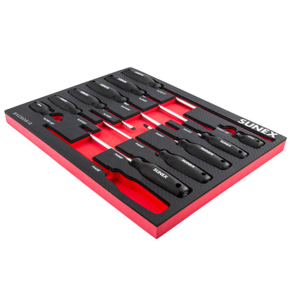 SUNEX TOOLS SXCSDS12 Phillips® & Slotted Magnetic Screwdriver Set