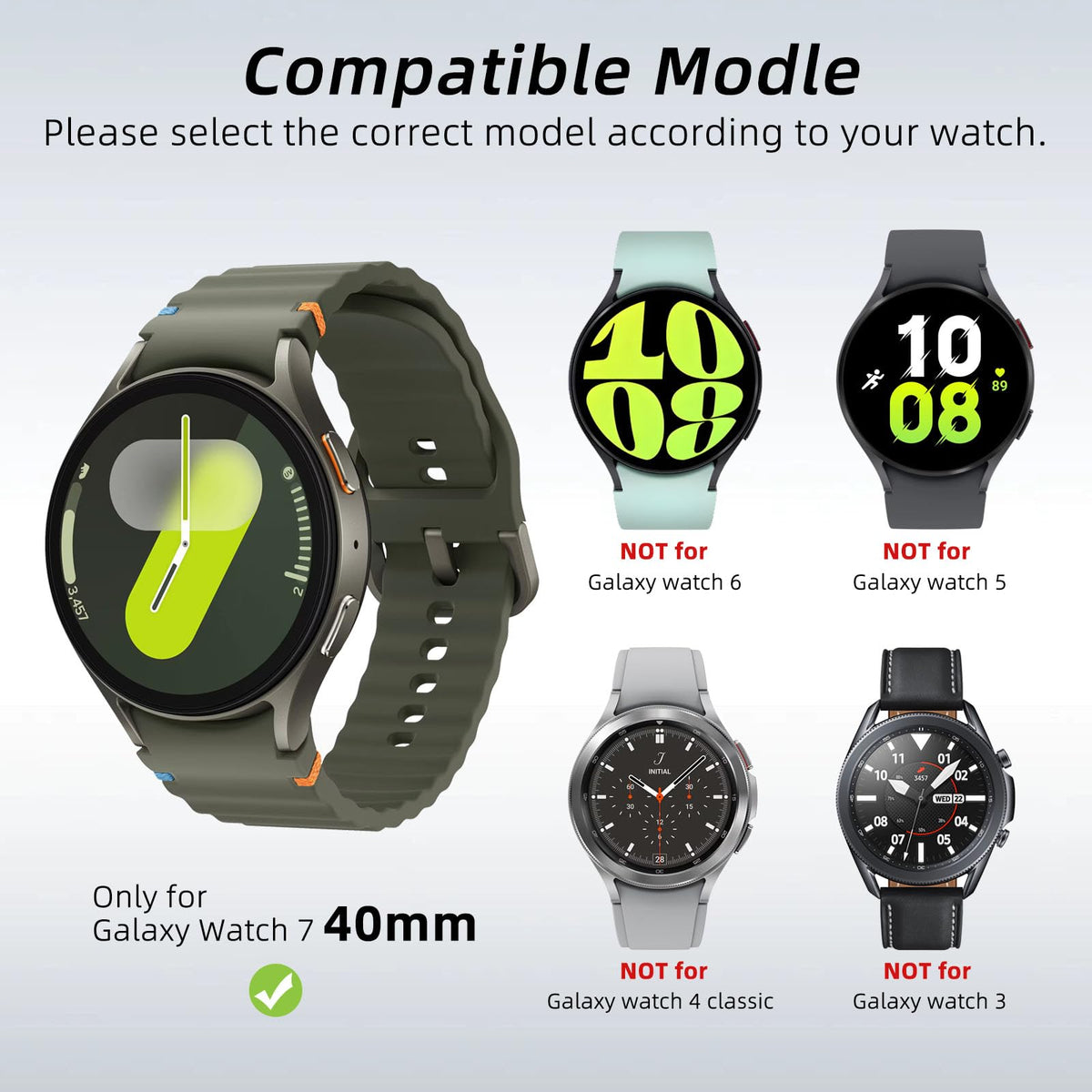 Kimiyaki 2 Pack for Samsung Galaxy Watch 7 40mm Screen Protector Case [Anti-Peeping], Privacy Hard PC Bumper Full Coverage Protective Accessories Built-in Tempered Glass Film
