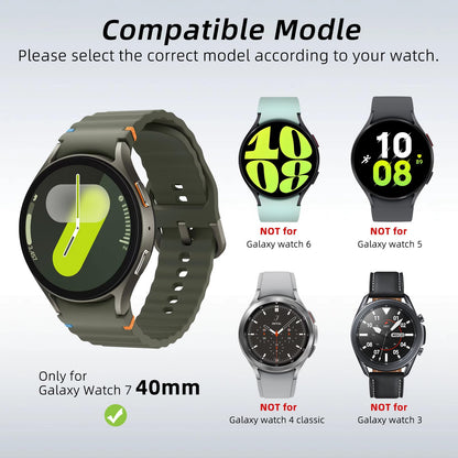 Kimiyaki 2 Pack for Samsung Galaxy Watch 7 40mm Screen Protector Case [Anti-Peeping], Privacy Hard PC Bumper Full Coverage Protective Accessories Built-in Tempered Glass Film