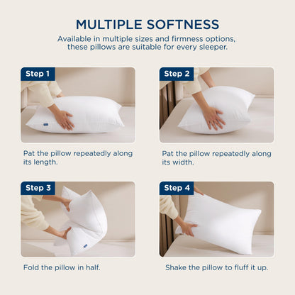 Bedsure Medium Firm Pillows Queen Size, Set of 2, Firm Queen Bed Pillows Hotel Quality Premium Down Alternative for Medium Supportive Filling for Side, Back Sleepers