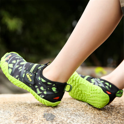 UBFEN Water Shoes for Kids Boys Girls Aqua Socks Barefoot Beach Sports Swim Pool Quick Dry Lightweight Toddler Little Big Kid A Green 4 Big Kid