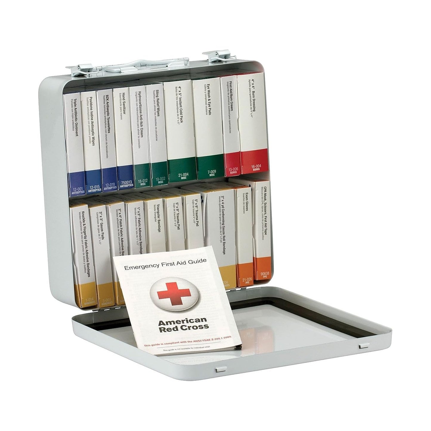 First Aid Only 90600 ANSI A+ 2015 and OSHA Compliant First Aid Kit, 50-Person Unitized Emergency First Aid Kit for Business, Home, Car, and Worksites with 20 Color-Coded Boxes of First Aid Supplies