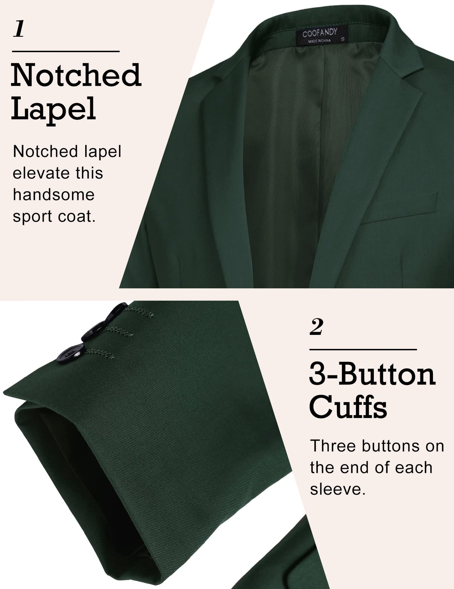 COOFANDY Men's Sport Coats & Blazers Green Suit Jacket Lightweight Dress Blazer (Green L)