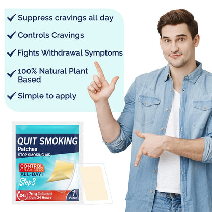 Step 3 Quit Smoking Patches, 7mg Stop Smoking Aids Patches, Easy & Effective Anti-Stickers, Helping Quit Patch, 30 Count Quit Smoking Stickers That Work with 2 Weeks