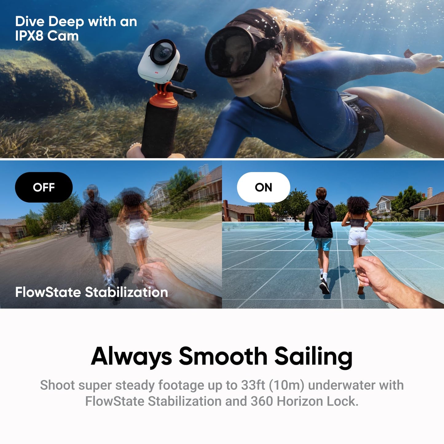 Insta360 GO Ultra Creator Bundle - Small 4K Vlogging Camera, Hands-Free, POV Cam, 1/1.28" Sensor, 53g Lightweight, 156° FOV, 200 Min Battery Life, Magnetic Wearable Action Camera for Sports, Vlog