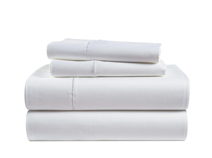 LANE LINEN 100% Egyptian Cotton King Sheets Set – 4 Piece Sateen Weave Bed Sheets, Ultra Soft, 16" Deep Pocket, Luxury King Size Sheet Set – White