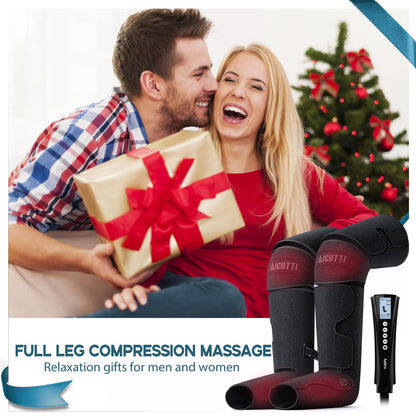 Air Compression Leg & Foot Massager with Heat – Relief for Circulation, Fatigue & Tension – Relaxing Gifts for Dad, Mom, Men & Women – Ideal for Father’s Day, Mother’s Day, Christmas & Birthdays