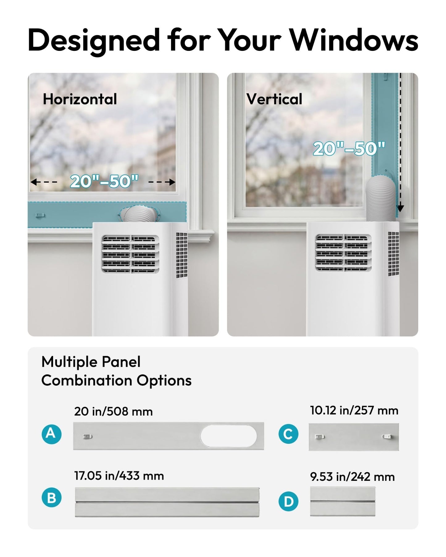EUHOMY 10,000 BTU Portable Air Conditioners, 4 in 1 Portable AC with Cool, Dry, Fan, Sleep Modes, Room Air Conditioners with 50 dB & 24H Timer, with Remote, for Bedroom, Apartment up to 450 Sq.Ft
