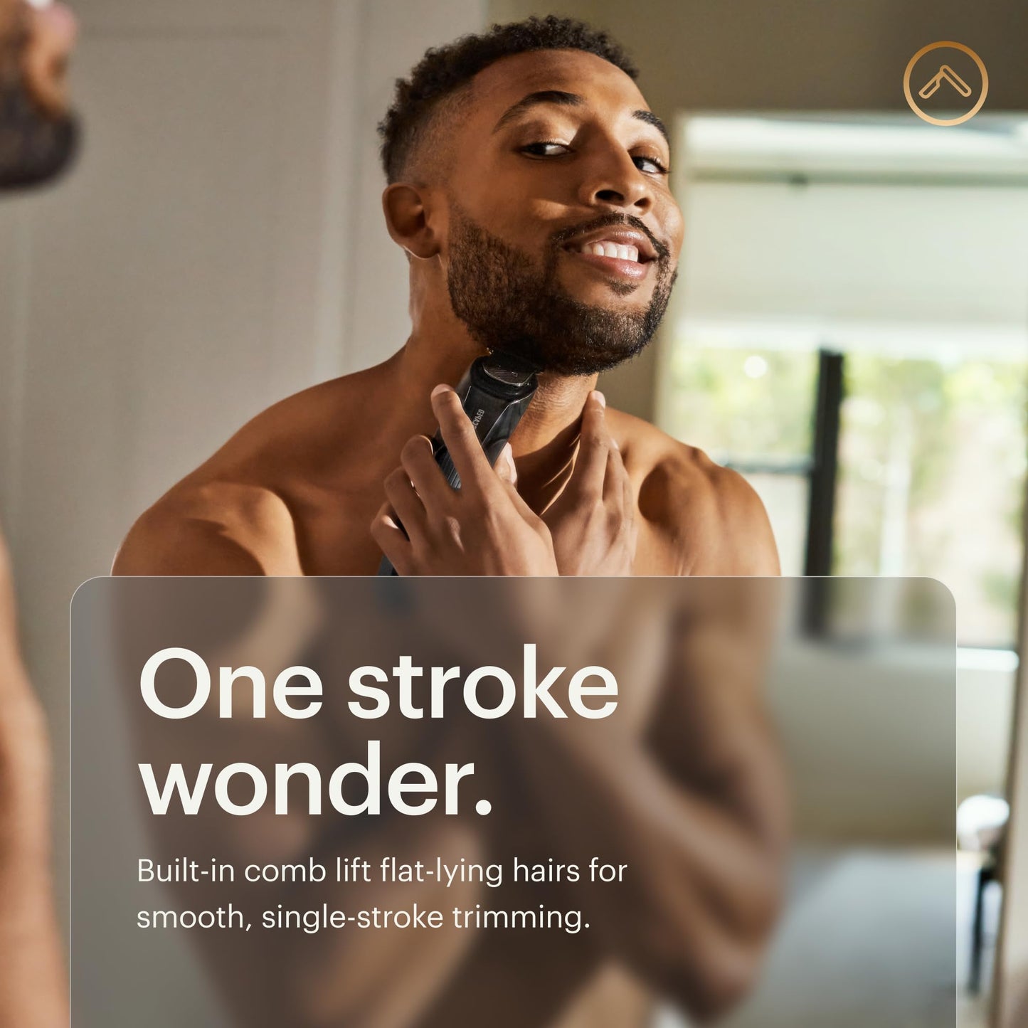 MANSCAPED® The Beard Hedger® Premium Men's Beard Trimmer, 20 Length Adjustable Blade Wheel, Stainless Steel T-Blade for Precision Facial Hair Trimming, Cordless Waterproof Wet/Dry Clipper