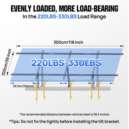ECO-WORTHY Upgraded Solar Ground Mount Adjustable Multi-Pieces Solar Panel Mounting Brackets Kit System for 4pcs 200W/3pcs 300W/2pcs 400W Solar Panels for Ground,Open Space, Cabins and Backyard Sheds
