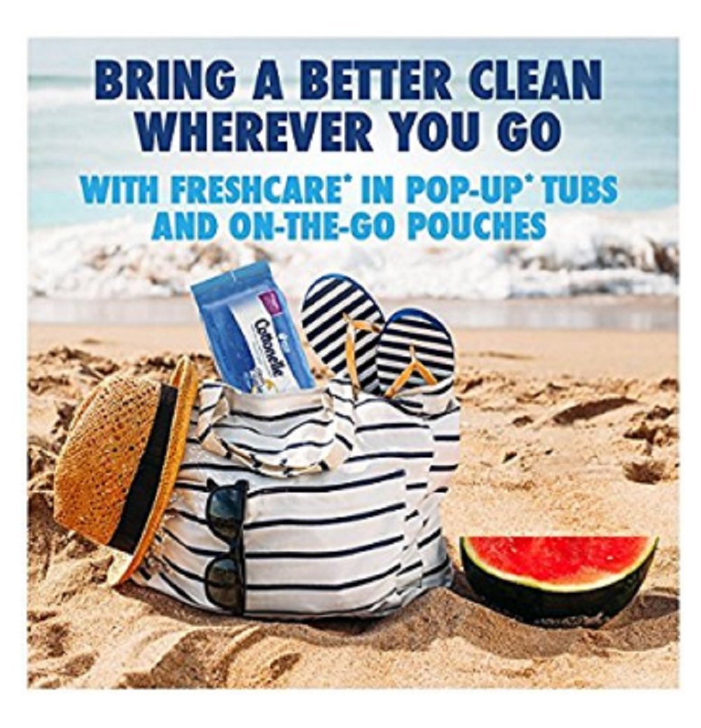 Cottonelle Fresh Care Flushable Moist Wipes Refill, 168ct (Pack of 2)