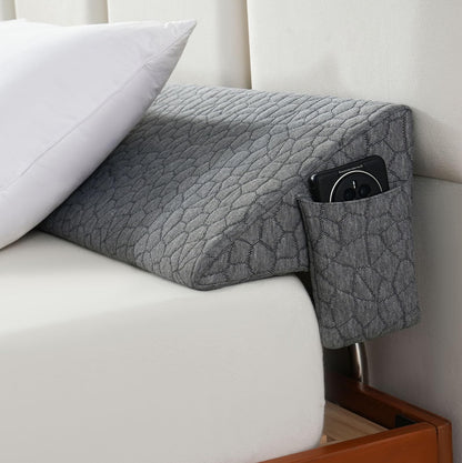 King Size Bed Wedge Pillow Headboard Pillow Mattress Wedge Bed Gap Filler Long Pillow for Bed Triangle Pillow Bolster Pillow Close The Gap (0-7") Between Headboard and Mattress (76"x10"x6")