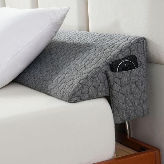 King Size Bed Wedge Pillow Headboard Pillow Mattress Wedge Bed Gap Filler Long Pillow for Bed Triangle Pillow Bolster Pillow Close The Gap (0-7") Between Headboard and Mattress (76"x10"x6")