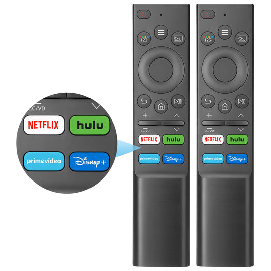 (Pack of 2) Universal Replacement for Samsung-Smart-TV Remote Control - Compatible with Samsung-Frame TV Crystal QLED OLED UHD Curved Neo 4/8K Smart TVs