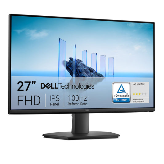 Dell 27 Monitor - SE2725HM - 27-inch Full HD (1920x1080) 16:9 100Hz Display, IPS Panel, 16.70 Million Colors, Anti-Glare, 1 HDMI / 1 VGA Port, TÜV Rheinland 3-Star*, Comfortview Plus - Black
