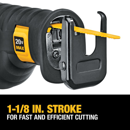 DEWALT 20V MAX Reciprocating Saw, 3,000 Strokes Per Minute, Variable Speed Trigger Cordless Saw, Tool Only (DCS380B)