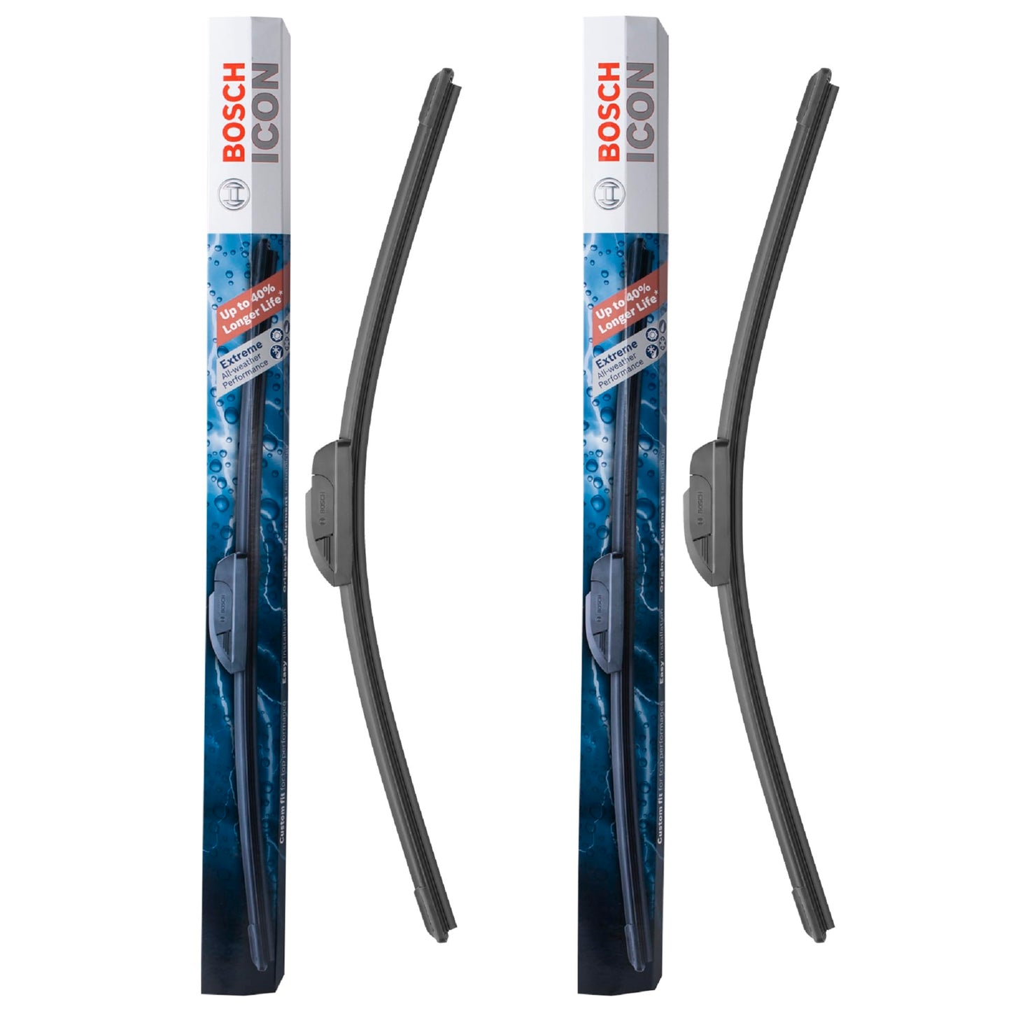 BOSCH 26A18A ICON Beam Wiper Blades - Driver and Passenger Side - Set of 2 Blades (26A & 18A)