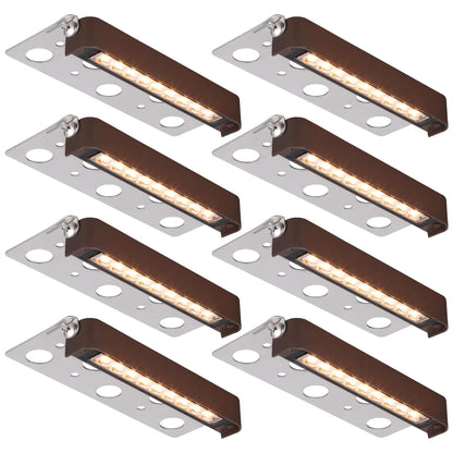 LEONLITE 8-Pack 7 Inch LED Hardscape Lighting, Retaining Wall Lights, LED Landscape Lighting, 12V Paver Light Low Voltage, 4.5W Outdoor Step Lights, 2700K Soft White, ETL