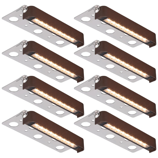 LEONLITE 8-Pack 7 Inch LED Hardscape Lighting, Retaining Wall Lights, LED Landscape Lighting, 12V Paver Light Low Voltage, 4.5W Outdoor Step Lights, 2700K Soft White, ETL