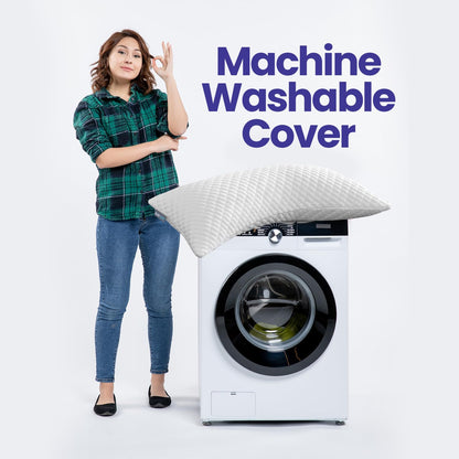 Sidney Sleep Pillow for Side and Back Sleepers - Comfort for Neck and Shoulder Pain - Adjustable and Customizable Shredded Memory Foam Filling - Queen Size - Additional Foam Fill Included (White)