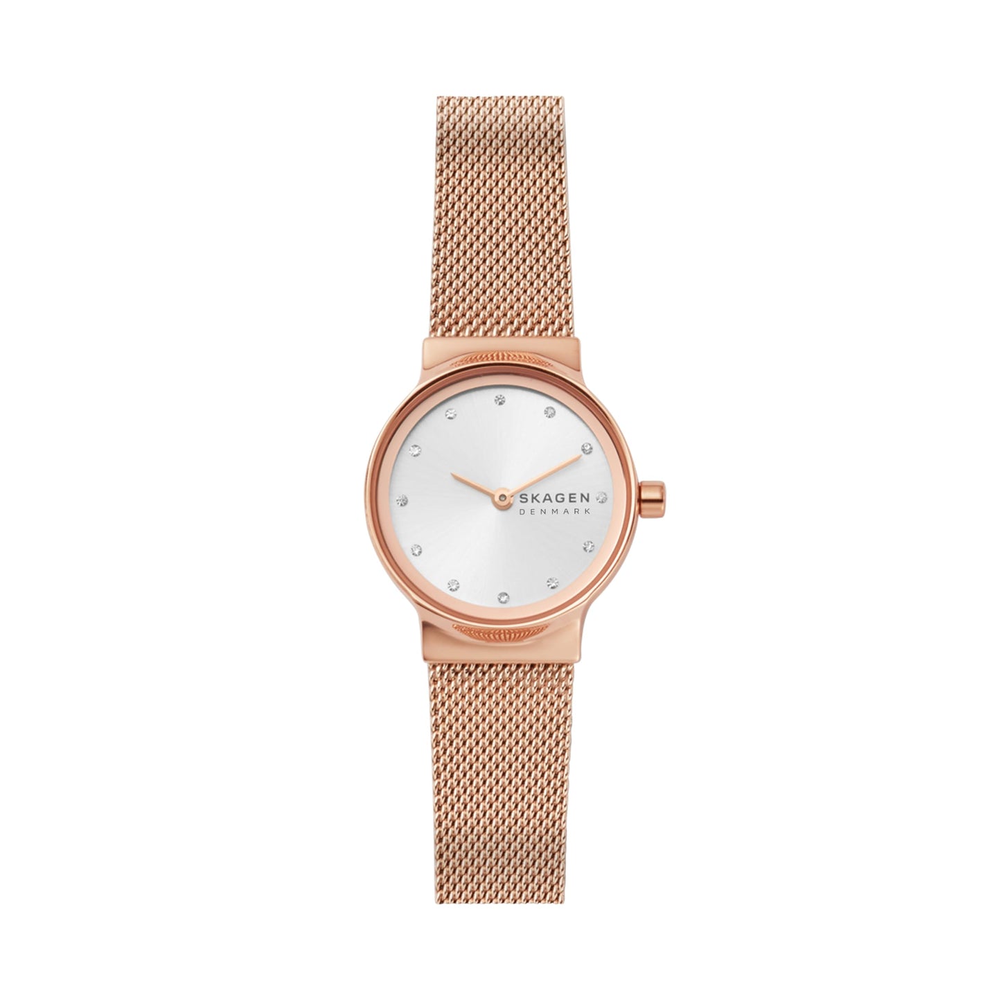 Skagen Women's Freja Lille Two-Hand Rose Gold Stainless Steel Mesh Band Watch (Model: SKW2665)