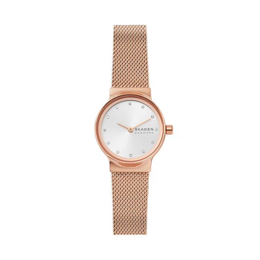 Skagen Women's Freja Lille Two-Hand Rose Gold Stainless Steel Mesh Band Watch (Model: SKW2665)