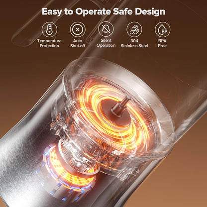 Milk Frother and Steamer,Warm and Cold Foam Frother with 4 in 1 Function, 304 Stainless Steel Jug, 17.6oz/500ml and BPA Free