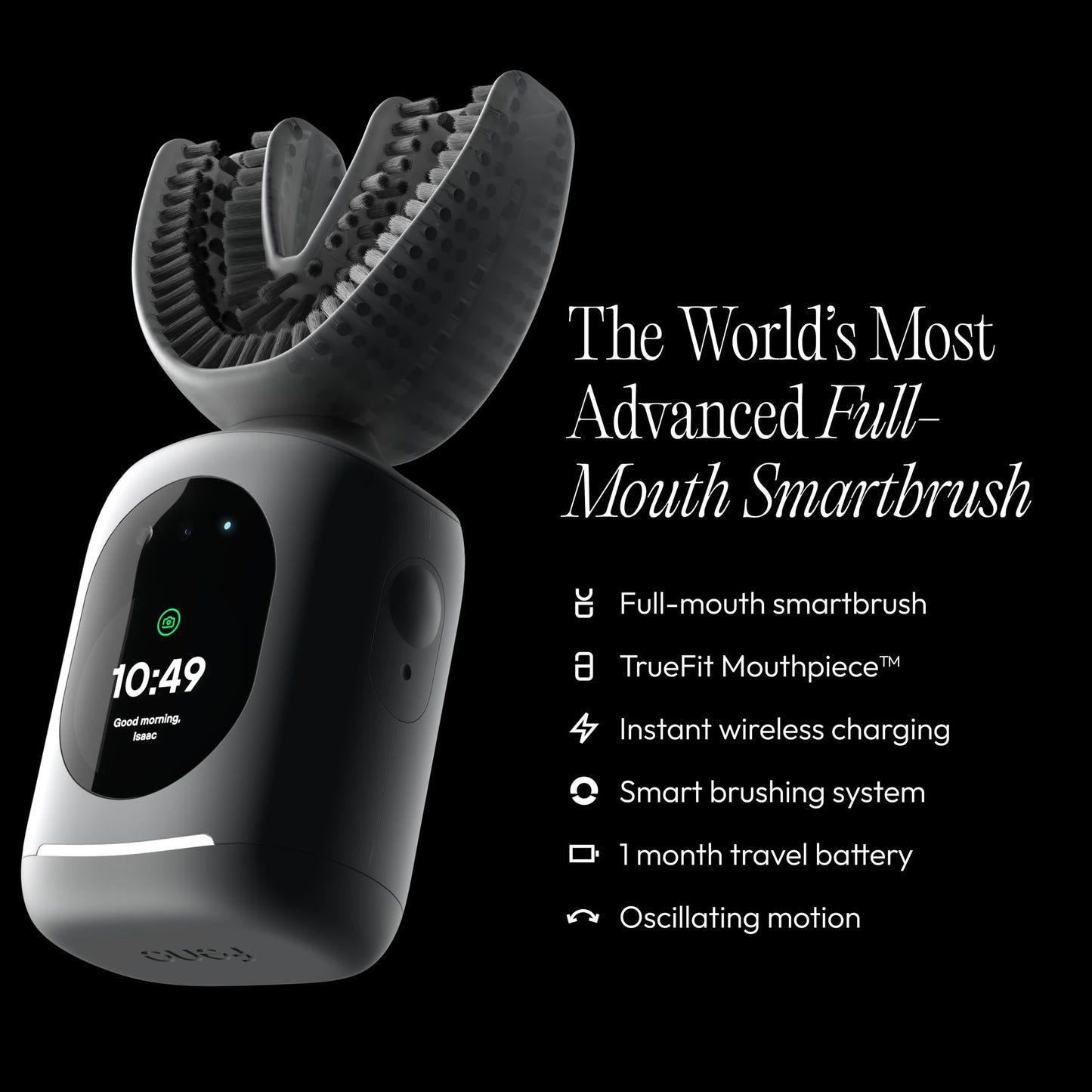 Feno Smartbrush Electric Toothbrush for Adults – AI-Powered Oscillating Toothbrush with App and Personalized Mouthpiece, 20-Second Deep Clean, Rechargeable, Includes 1 Bottle of Feno Foam Toothpaste