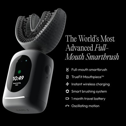 Feno Smartbrush Electric Toothbrush for Adults – AI-Powered Oscillating Toothbrush with App and Personalized Mouthpiece, 20-Second Deep Clean, Rechargeable, Includes 1 Bottle of Feno Foam Toothpaste