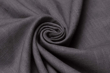 COOFANDY Men's Cotton Linen Henley T-Shirts Long Sleeve Hippie Casual Beach T-Shirts Dark Gray