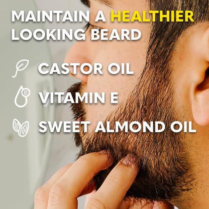 The Beard Club Beard Kit for Men - Grooming & Care Kit - Cedar & Sandalwood Oil, Sandalwood Balm, Boar Bristle Brush, Comb, Trimming Scissors - Dad Gift Set