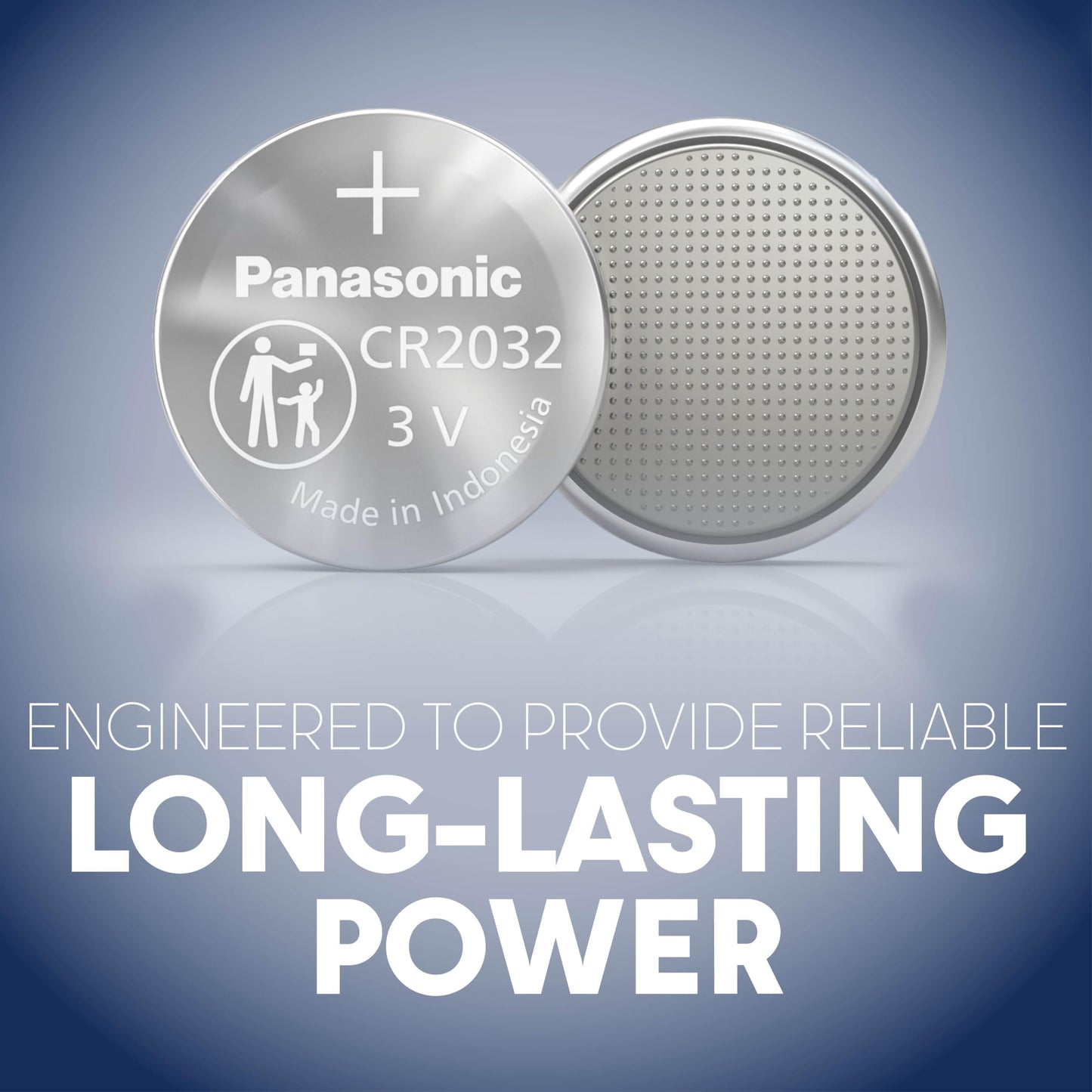 Panasonic CR2032 3.0 Volt Long Lasting Lithium Coin Cell Batteries in Child Resistant, Standards Based Packaging, 10 Pack