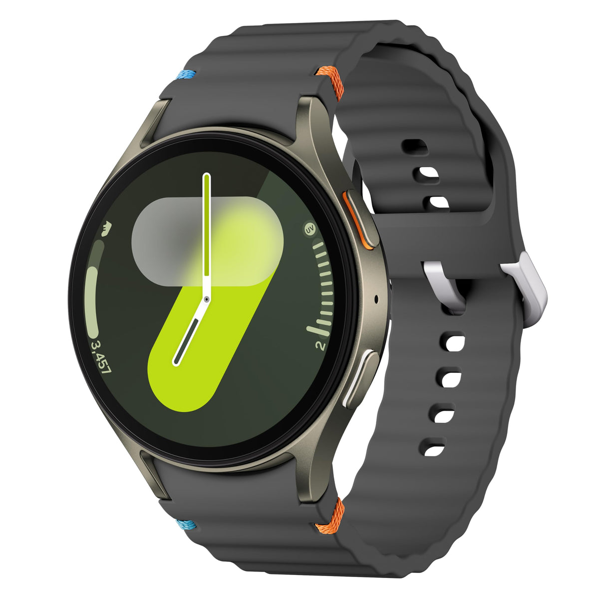 SAMSUNG Galaxy Watch 7 Bespoke Edition 44mm Bluetooth AI Smartwatch w/Energy Score, Wellness Tips, Heart Rate, Sleep, Fitness, Dark Gray Sport Band, Green, US Version, 1Yr Manufacturer Warranty
