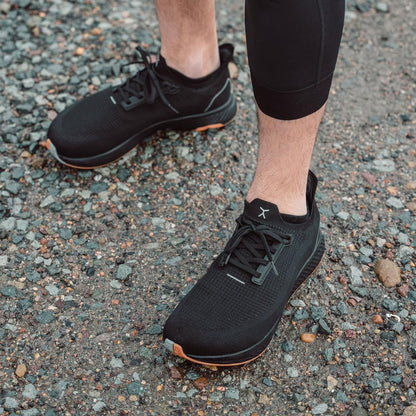 FLUX FOOTWEAR Men’s and Women’s Adapt Runner Wide Toe-Box Natural Movement Shoes with Breathable Knit Upper & UltraFlex Midsole Lightweight Shoes for Running, Walking & Everyday Wear - Black/Gum