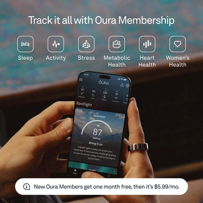 Oura Ring 4 - Silver - Size 10 - Smart Ring - Size First with Oura Ring 4 Sizing Kit - Sleep Tracking Wearable - Heart Rate - Fitness Tracker - Up to 8 Days of Battery Life