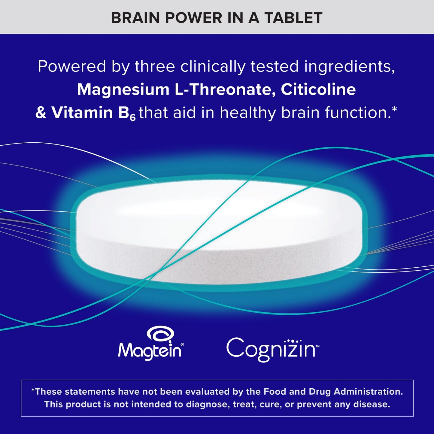 Qunol Brain Health Memory Plus with B6, Magnesium L-Threonate & Citicoline, Clinically Tested Ingredients to Improve Memory, Focus, Attention and Productivity, 90 Count