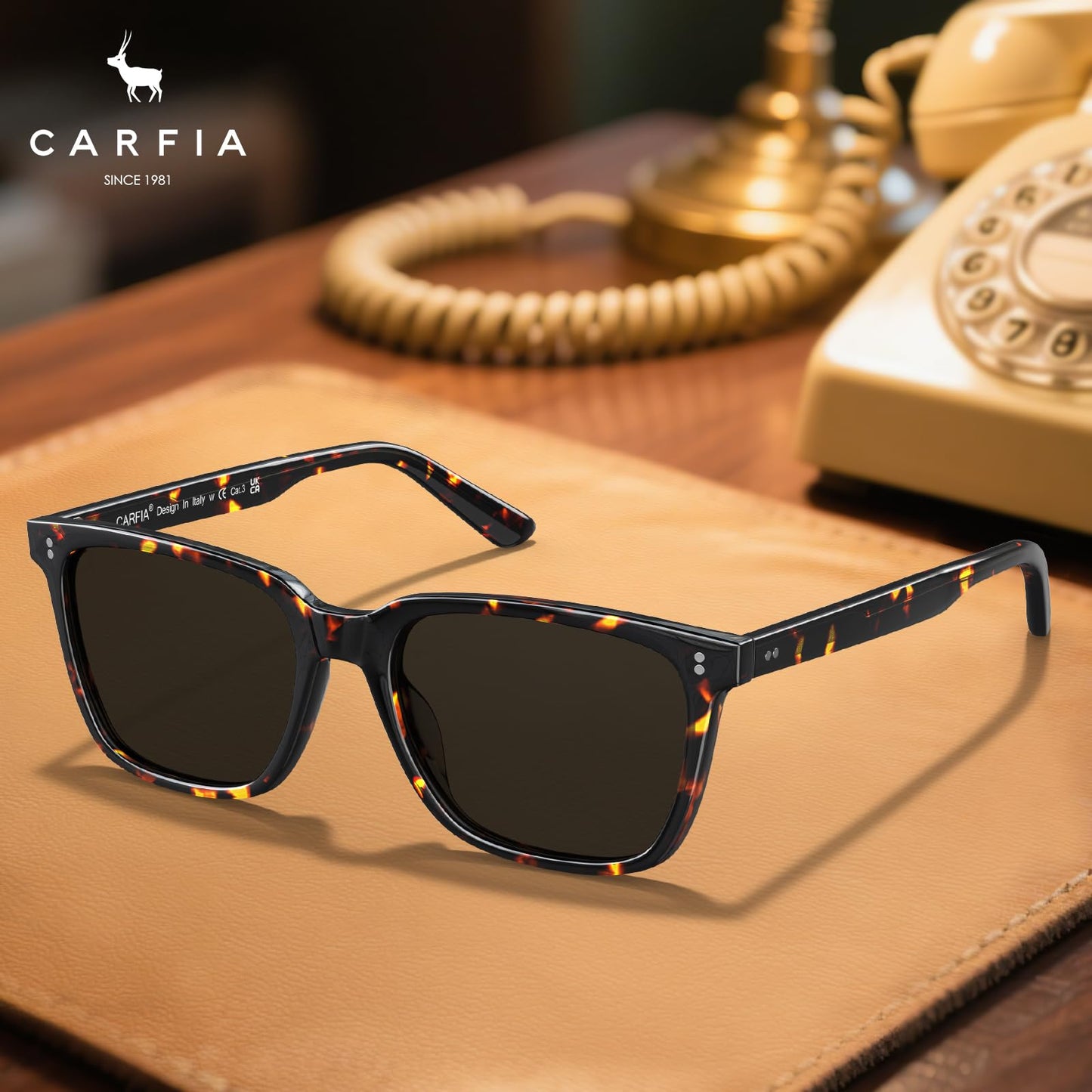 CARFIA Acetate Polarized Sunglasses for Women Small Face - AntiGlare UV400 Protection CA5354