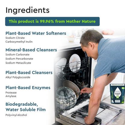 Puracy Dishwasher Pods, Natural Dishwasher Detergent, Free & Clear Dish tabs - Enzyme-Powered, Spot & Residue Free - TikTok Trend Items, Must Haves from TikTok Made Me Buy It (Free & Clear, 50 Count)