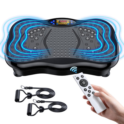 GMCXAX Vibration Plate Exercise Machine, Lymphatic Drainage Machine for Weight Loss, Lymphatic Drainage & Muscle Recovery, Multiple Speeds with Bluetooth & Remote, Max User Weight 330lbs