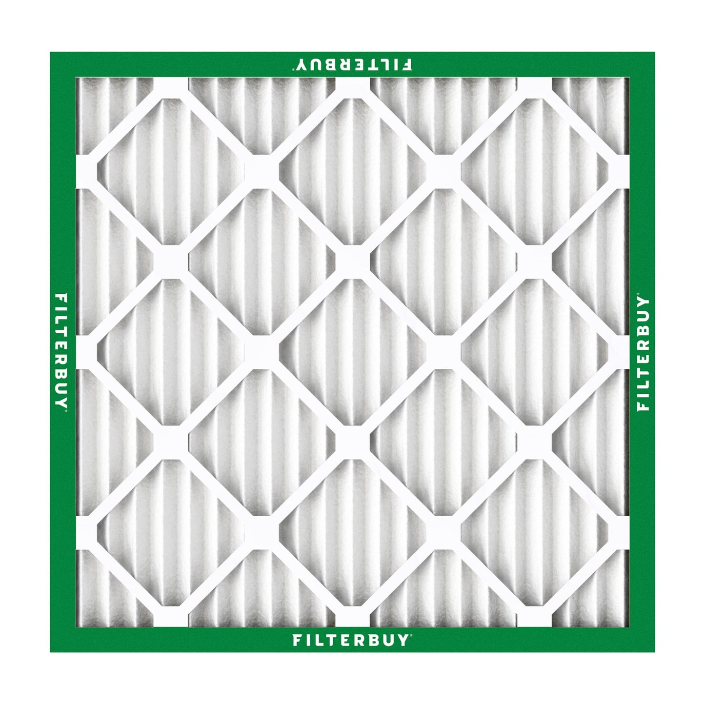 Filterbuy 20x20x1 Air Filter MERV 8 Dust Defense (6-Pack), Pleated HVAC AC Furnace Air Filters Replacement (Actual Size: 19.50 x 19.50 x 0.75 Inches)