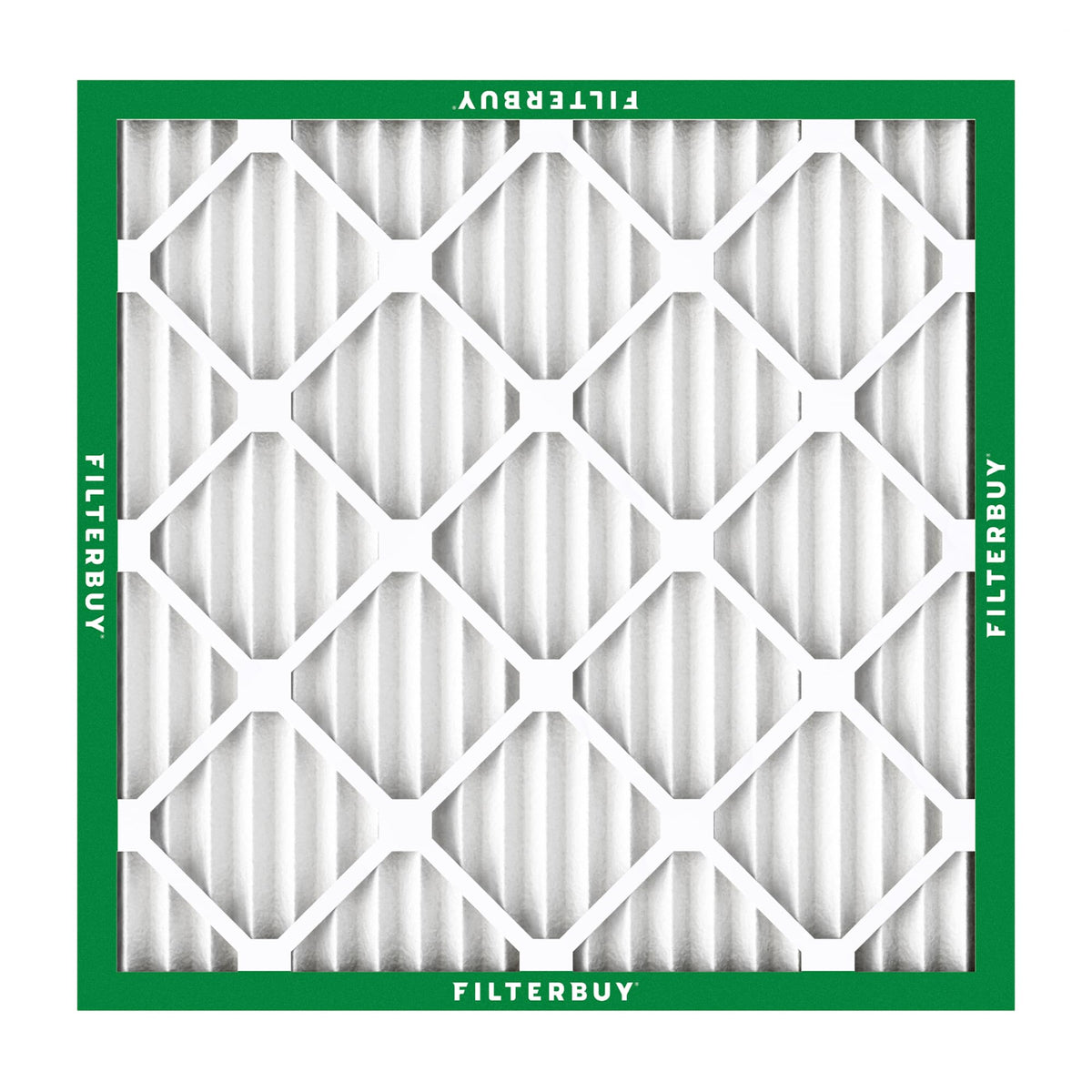 Filterbuy 14x14x1 Air Filter MERV 8 Essential Dust & Allergy Defense (4-Pack), Electrostatic Pleated HVAC AC Furnace Filters Replacement, Made in USA (Actual Size: 13.75 x 13.75 x 0.75)