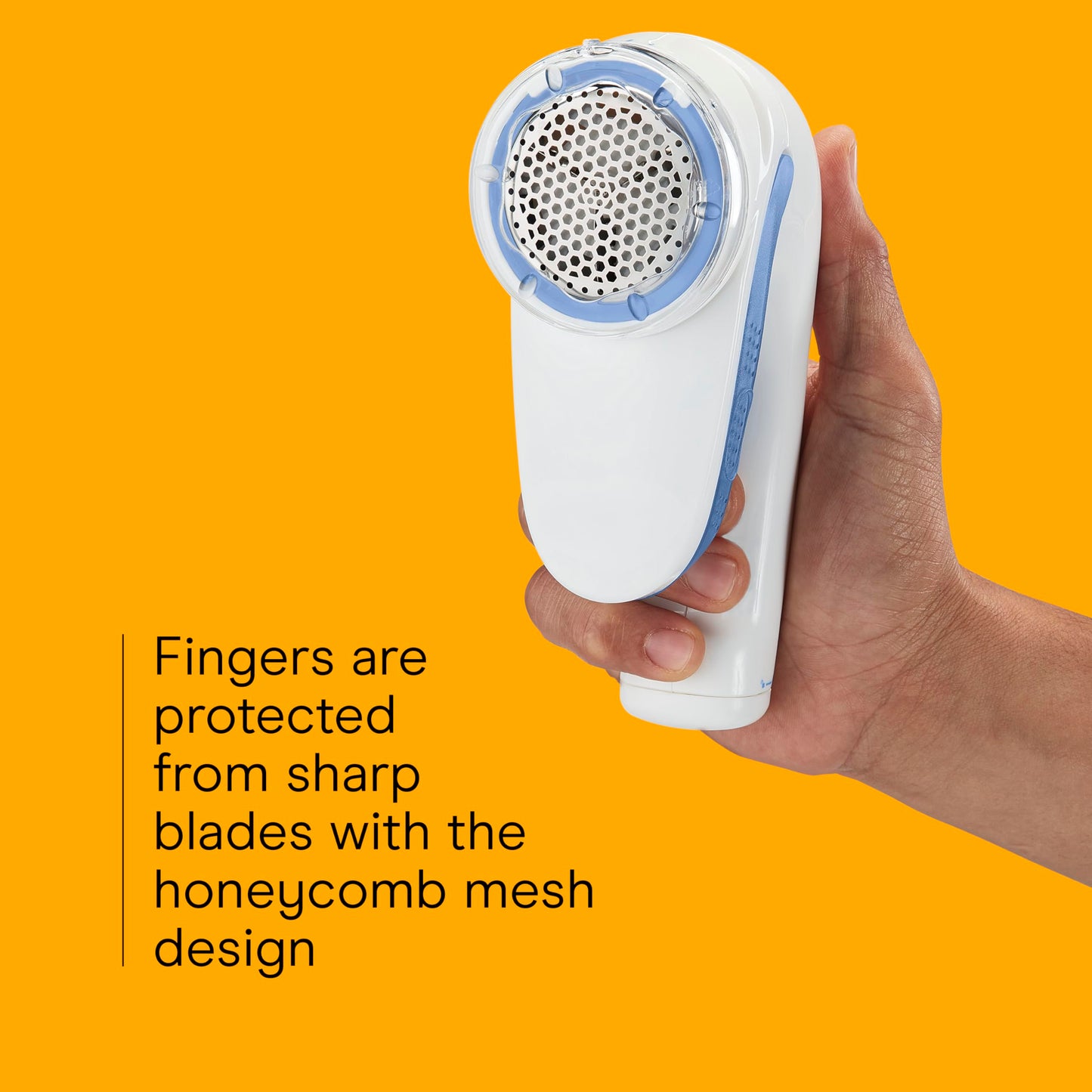 Conair Fabric Shaver and Lint Remover, Battery-Operated Portable Clothes Shaver with 3 Settings, Fuzz Remover for Sweaters, Clothing and Furniture, Large 2-Inch Shaving Head, White